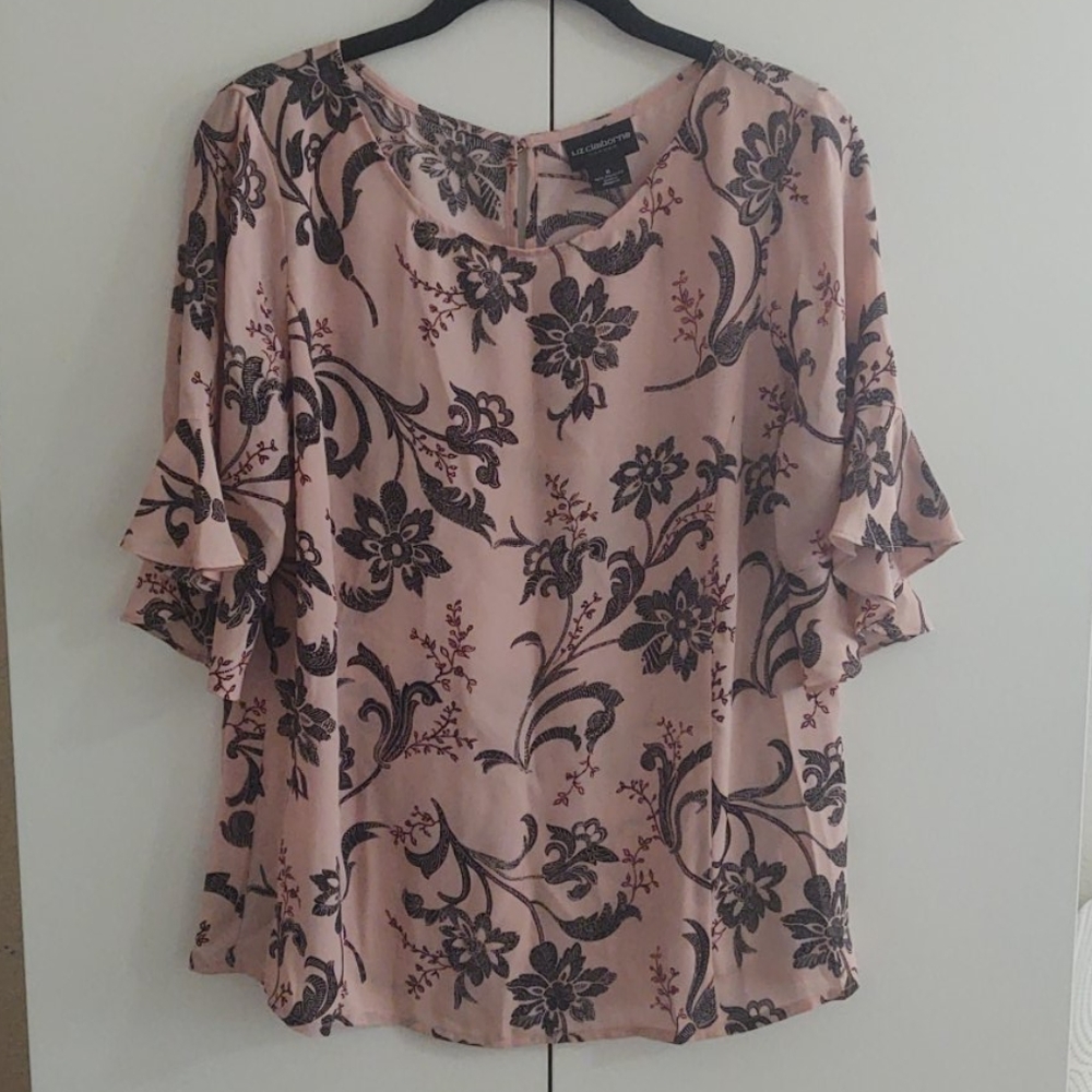 Floral Flared Sleeve Top